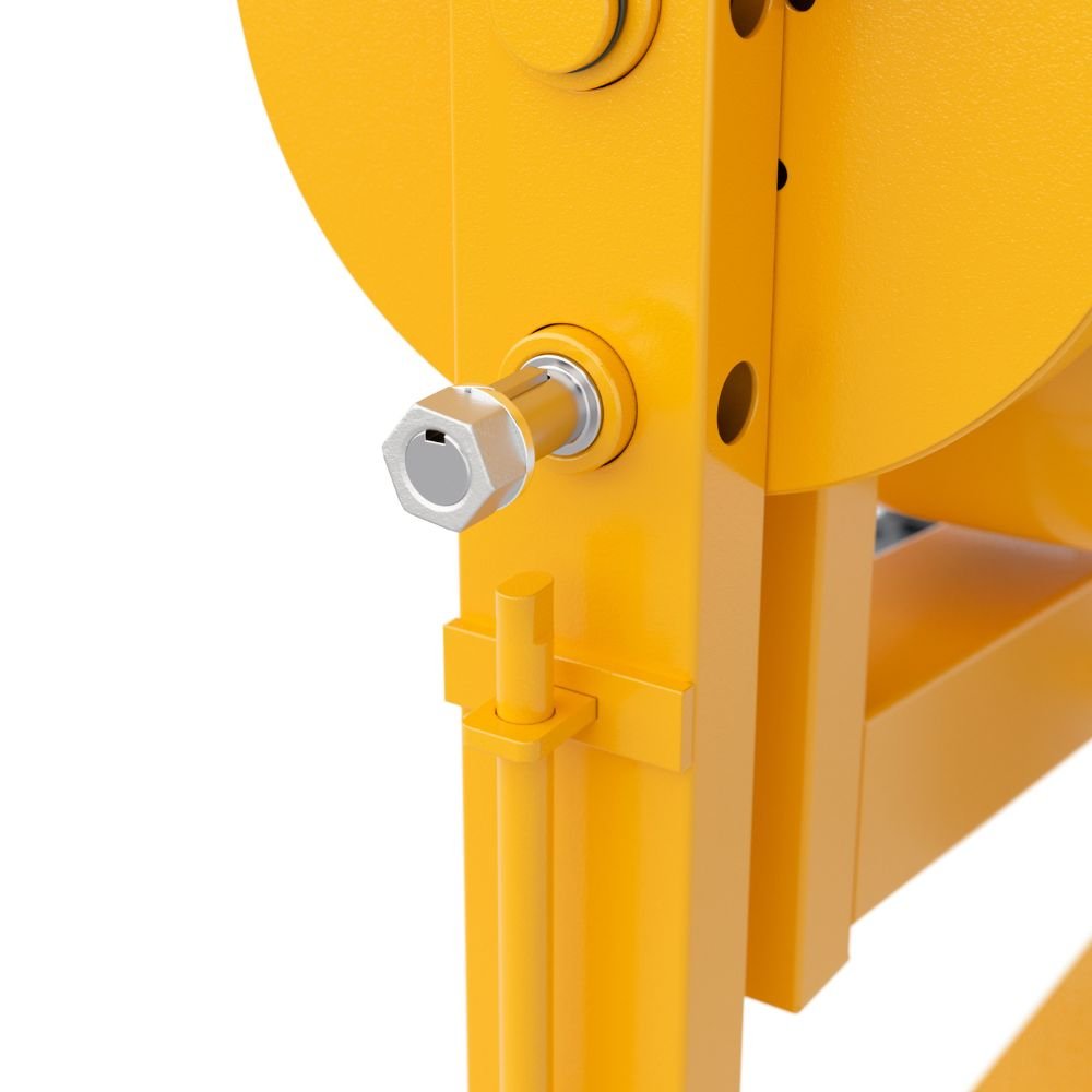 Detalhe do equipamento: volante de basculamento